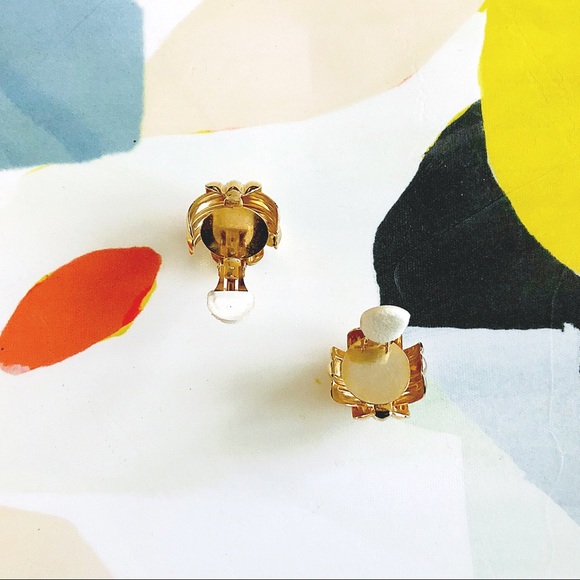 🖤 HUGE Vtg Knot Earrings 🖤 - Picture 2 of 3